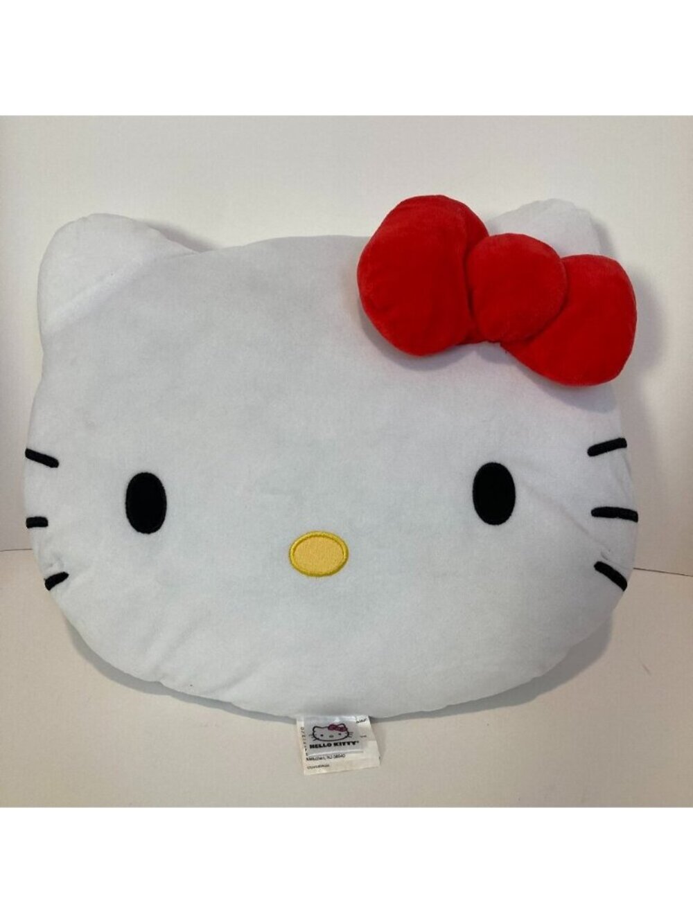 Hello Kitty 16" Head Face Plush Pillow Cushion Sanrio 2024 White Red Bow